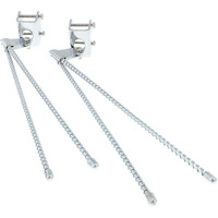 United Pacific Chrome Curb Feelers, Universal Fit, Helps To Prevent Curb Damage To Your Wheels, Curb Whiskers, Old School Style - One Set (Pack Of 2)