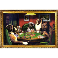 (24X36) C.M. Coolidge (Bold Bluff, Dogs Playing Poker) Art Poster Print
