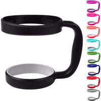 Strata Cups 30 Oz Tumbler Handle - Available For 30 Oz Yeti Tumbler, Ozark Trail Tumbler, Rambler Tumbler- Bpa Free (Black)