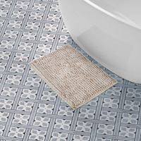 Laura Ashley Butter Chenille 17"" X 24"" Bath Mat, Linen