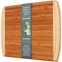 Greener Chef 18 Inch Extra Large Bamboo Cutting Board With Lifetime Replacements - Wood Xl Cutting Boards For Kitchen - Organic Wooden Butcher Block And Chopping Board For Meat And Vegetables