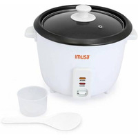 Imusa Usa Gau-00012 Electric Nonstick Rice Cooker 5-Cup (Uncooked) 10-Cup (Cooked), White