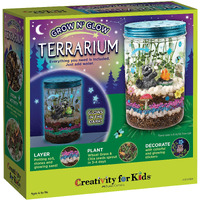 Creativity For Kids Grow 'N Glow Terrarium Kit For Kids - Educational Science Kits Ages 6-8+, Kids Gifts For Boys And Girls, Craft And Stem Projects