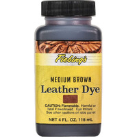 Fiebing's Leather Dye - Alcohol Based Permanent Leather Dye - 4 Oz - Medium Brown