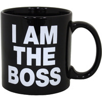 Island Dogs Giant I Am The Boss Mug, Black