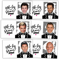 Bridal Shower Games - Who Has The Groom Scratch Off Celebrity Cards, Bachelorette Party Games Supplies - 36 Cards(Xl01-Baica) White