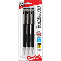 Mechanical Pencil, Pentel Twist Erase .7 Mm, Twist-Erase Iii Automatic, 3 Pack, Black Barrels, Best Professional Pencils For School, Office & Home For Women & Men (Qe517Bp3)
