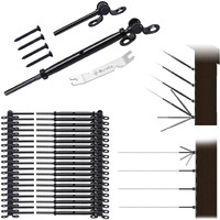 Muzata 20Pairs Black Cable Railing Kit 1/8"" Swage Toggle Turnbuckle Hardware T316 Stainless Steel For Wood Post Woodeasy System Angle 180 Adjustable Stairs Deck 20 Cable Lines Ck07 Bd1,Ca4 Ca5