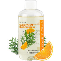 Sparoom Reed Diffuser Essential Oil Refill Solution, 8 Ounces, Cedar Citrus Fragrance With Lemon Essentials Oil