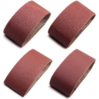 24 Pcs 4 X 21-Inch Sanding Belts For Belt Sander 4X21 (6 Each Of 40 80 120 240 Grits) Aluminum Oxide Sandpaper, 24 Pack