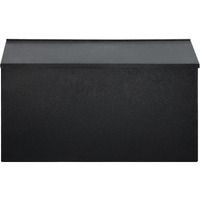 Dalmbox Wall-Mount Mailbox Large Mailbox For Post Rust-Proof Galvanized Steel Box For Outside Or Townhouse Horizontal Style, Black, 15.7    X 4.3    X 9.4