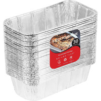 Aluminum Pans Bread Loaf Pans (30 Pack) 8X4 Aluminum Loaf Pan - 2 Lb Bread Tins, Standard Size, Compatible With Roadpro 12 Volt Portable Stove - Perfect For Baking Cakes, Bread, Meatloaf, Lasagna