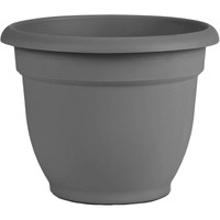 Bloem Ap08908 Ariana Self Watering Planter 8"", Charcoal Gray