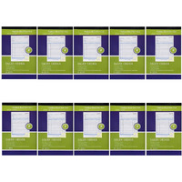 10 Pack Large Sales Order Book Receipt Invoice Duplicate Carbonless Copy 50 Sets 5.5"" X 8""5