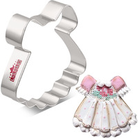 Liliao Princess Dress Cookie Cutter - 4 X 4.2 Inches - Stainless Steel