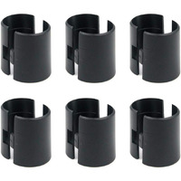 Geesatis Shelves Parts 6 Set / 12 Pack Wire Shelving Shelf Lock Clips Black Split Sleeves Shelving Metal Rack Locking Metro Clip For Diameter 1.5Inch / 38Mm Shelving