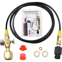 Upgrade Cga320 To Tr21-4 Soda Maker Co2 Tank Cylinder Direct Adapter With 60 Inches High-Pressure Hose, Soda Maker Direct Connector For Soda Club (Gauge And Bleed Valve)