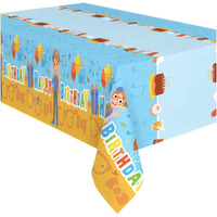 Treasures Gifted Officially Licensed Blippi Birthday Party Supplies - Pack Of 1 - Blippi Tablecloth, 54In X 108In - Blippi Table Cloth - Blippi Party Decorations - Blippi Party Supplies