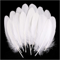 Tharaht 120Pcs White Goose Feathers Natural Bulk 6-8 Inch 15-20Cm For Crafts Diy Cosplay Wedding Party Halloween Decoration Goose Nagoire Feathers