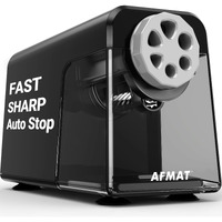 Electric Pencil Sharpener Heavy Duty, 6 Holes, Auto Stop Afmat Pencil Sharpeners For School, Classroom Electric Sharpener For 6-11Mm Pencils, 7000 Sharpening Times, Do Not Eat Up Colored Pencils