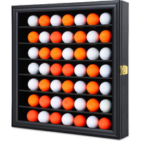 Zmiky 49 Golf Ball Display Case Cabinet Wall,Golf Ball Display Rack,Golf Gift For Golf Enthusiast Collectibles With 98% Uv Protection Acrylic Door(Black)