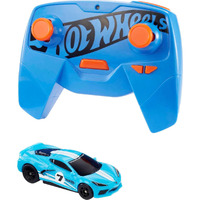 Hot Wheels Rc C8 Corvette In 1:64 Scale, Remote-Control Toy Car With Controller & Track Adapter, Works On & Off Track