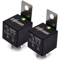 Hd Switch (2Pk Improved Relay For Hustler 601053, 026237 Fits Super Z, Super Mini Z, Zr7, X-One, Z4, Sport, Super Fastrak, Raptor, Mini Fastrak Mowers - 12V 40A - W/Led Upgrade & Dielectric Grease