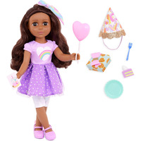 Glitter Girls - 14-Inch Posable Doll - Birthday Party Accessories - Balloon, Toy Present & More - Toys For Kids 3 Years+ - Meera