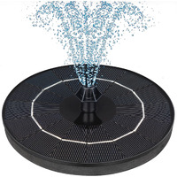 Mademax Upgraded Solar Fountain With 4 Easy Install Nozzle And Fixer, Solar Powered Fountain Pump For Bird Bath, Garden, Pond, Pool, Fish Tank, Outdoor