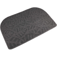 Toonow Indoor Doormat Front Door Mat,30""X18"", Low-Profile Machine Washable Kitchen Rug, Absorbent Mud Half Round Entrance Mat For Outdoors, Entryway, Patio, Bedroom, Dark Gray