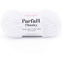 Premier Parfait Chunky Yarn, Super Bulky Yarn, Ideal Yarn For Knitting And Crocheting, Chenille Yarn, Fog, 3.5 Oz, 131 Yards