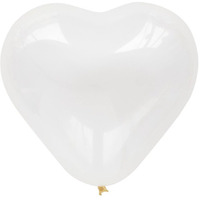 Allydrew Giant 36"" Clear Heart Balloons Latex Heart Balloons (Set Of 5)