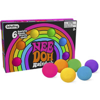 Schylling Needoh Rainboh Teenie - Sensory Fidget Toy - 6 Mini Groovy Globs - Ages 3 To Adult