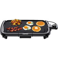 Chefman Electric Griddle With Removable Temperature Control, Immersible Flat Top Grill, Burger, Eggs, Pancake Griddle, Nonstick Easy Clean Cooking Surface, Slide Out Drip Tray, 10 X 16 Inch