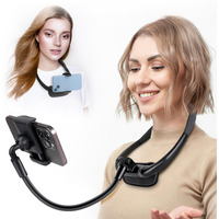 Cell Phone Stand, Neck Cell Phone Holder, Hand Free Flexible Gooseneck Phone Holder For Bed, Neck Phone Holder Pov/Vlog Selfie Mount, Universal Multi-Functional Phone Stand For 4.7''-6.7'' Phone