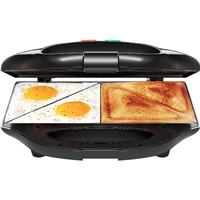 Chefman Portable Sandwich Maker, Compact, Nonstick, Electric Omelet Maker, Panini Press, Pocket Sandwich Press, And Quesadilla Maker, With Indicator Lights, Locking Lid, And Cord Storage