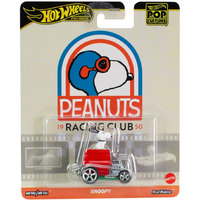 Hot Wheels Premium Pop Culture Peanuts Racing Club Snoopy On Dog House 1:64 Scale Diecast Vehicle
