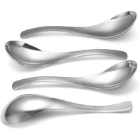 Hiware Thick Heavy-Weight Soup Spoons, High Grade Stainless Steel Soup Spoons, Table Spoons, Set Of 6