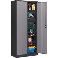 Lissimo Metal Garage Storage Cabinet,71 "" H Tall Tool Cabinet With 2 Doors And 5 Adjustbale Shelves,Lockable Tool Cabinet For Garage,Basement,Home Office