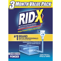 Rid-X Septic Treatment, Septic Tank Treatment, 3 Month Supply Of Powder, 29.4 Oz