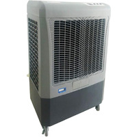 Portable Swamp Coolers - 3100 Cfm Mc37M Evaporative Air Cooler With 3-Speed Fan - Water Cooler Fan 950 Sq. Ft. Coverage High Velocity Outdoor Cooling Fan Swamp Cooler By Hessaire - Gray