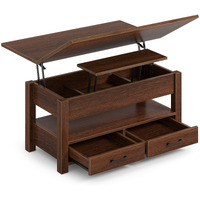 Rolanstar Coffee Table Lift Top, Multi-Function Convertible Coffee Table With Drawers And Hidden Compartment, Coffee Table Converts To Dining Table For Living Room, Home Office,Espresso