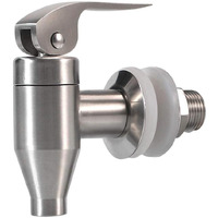 Stainless Steel Beverage Water Drink Dispenser Durable Replacement Push Style Spigot Faucet Food Grade Polished Finished
