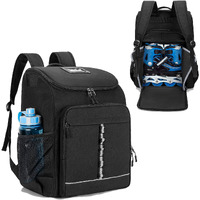 Goburos Roller Skate Bag Fits Shoes Up To Us Mens 13, Ice Skate Backpack With Top Helmet Pocket, Roller Skating Bag With Adjustable Padded Shoulder Strap For Skates Gear