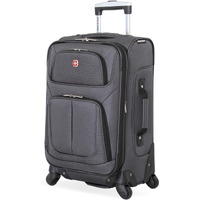 Swissgear Sion Softside Expandable Roller Luggage, Dark Grey, Carry-On 21-Inch