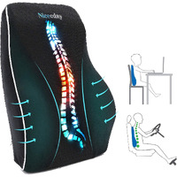Lumbar Support Pillow For Office Chair Car, Gaming Chair Lower Back Pain Relief Memory Foam Cushion With 3D Mesh Cover Ergonomic Orthopedic Back Rest(16.31"" 17.94""*4.69)