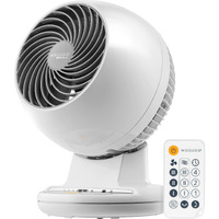 Iris Usa Woozoo Oscillating Fan, Vortex Fan, Remote Equipped 7-In-1 Fan W/ Timer/ Multi Oscillation/ Air Circulator/ 3 Speed Settings, 46Ft Max Air Distance, Medium, White