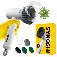 Synoshi Electric Spin Scrubber, Power Cleaning Brush With 3 Heads, Cordless Waterproof Shower Scrubber With Dual Speed, Perfect For Cleaning Bathroom, Tile, Cars, Floor. Electric Scrub Brush For Tub