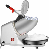 Super Deal Upgraded 300W Electric Ice Shaver Ice Shaved Machine Ice Crusher Snow Cone Maker 145 Lbs (Silver)