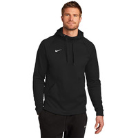 Men's Nike Therma Pullover Hoodie (Black/White, Medium)